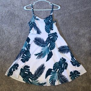 Sweetheart Palm Print Dress